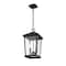 Z-Lite Beacon 2 Light Outdoor Chain Mount Ceiling Fixture, Black & Clear Beveled 568CHB-BK - alternate 5